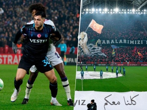 El emocionante tifo de Trabzonspor en homenaje a las víctimas del terremoto