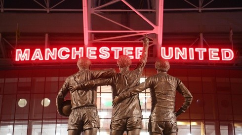 Las afueras del estadio Old Trafford de Manchester United.