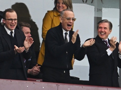 Tom Hanks incredible reaction in Arsenal vs Aston Villa