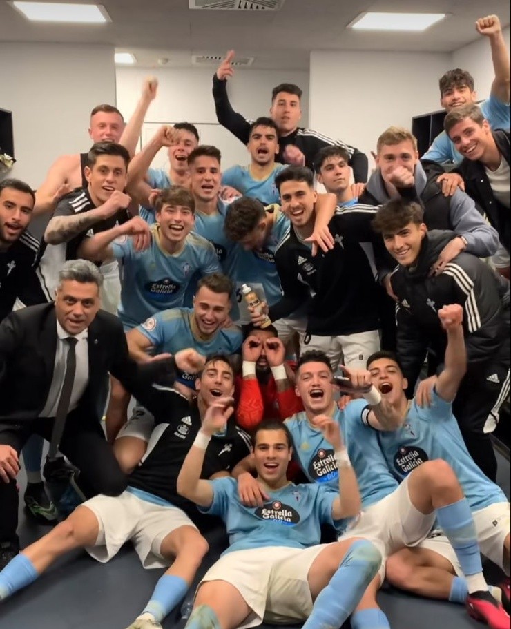 Montes celebró el triunfo de su equipo en esta jornada | Foto: Celta de VIgo 