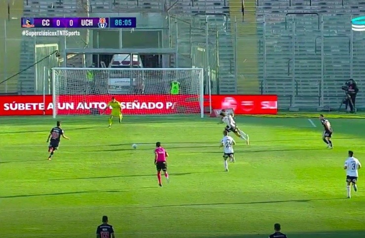 El gol que falló Jimmy Martínez | Foto: Captura 