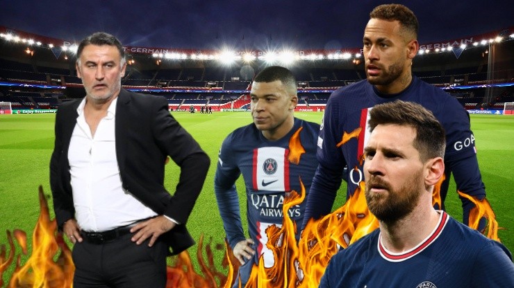 Christophe Galtier ya mira de reojo a Kylian Mbappé, Neymar y Lionel Messi.