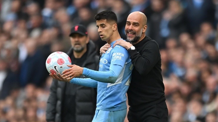 Cancelo y Guardiola en Manchester City.