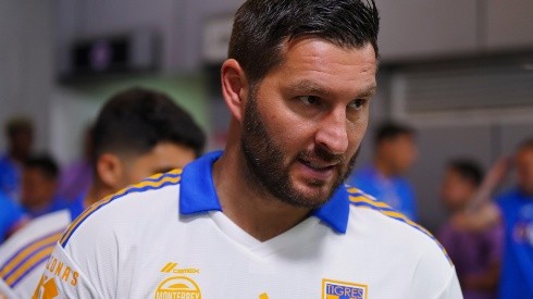 André-Pierre Gignac previo a un partido del torneo Apertura 2022.