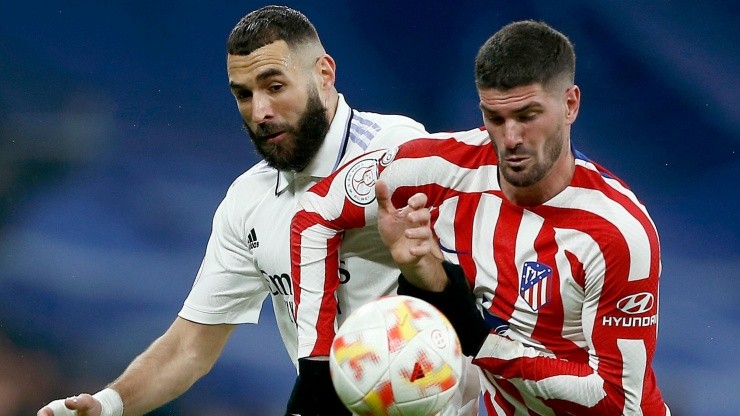 Rodrigo De Paul en el último derbi ante el Real Madrid en el Santiago Bernabéu.