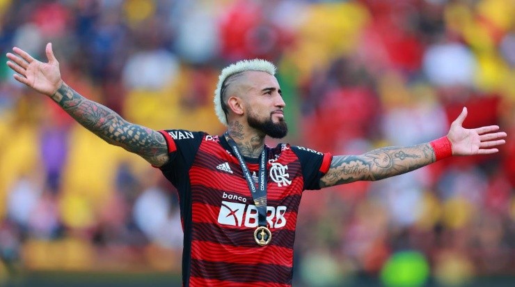 Vidal prometeu a torcida do Flamengo que o desempenho da equipe irá melhor nos próximos jogos. Foto: Buda Mendes/Getty Images