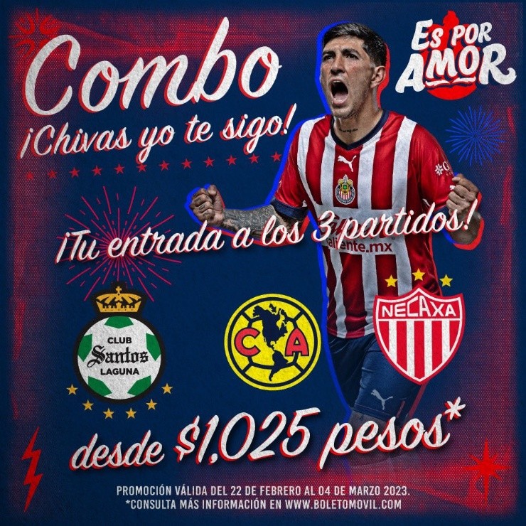 Combo x3 de Chivas de Guadalajara