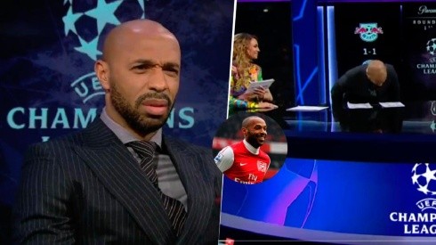 Thierry Henry y una reacción desopilante que alegra a los de Arsenal.