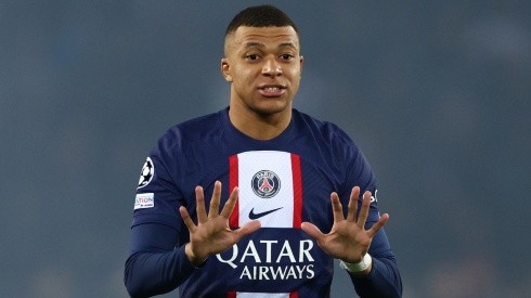 Kylian Mbappe in the 1-0 loss of PSG against Bayern in the Champions League
