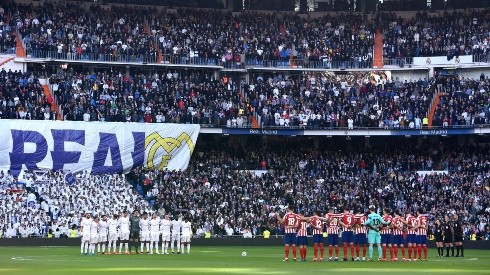 Antes de comenzar un nuevo Real Madrid vs. Atlético Madrid, el minuto de silencio dijo presente.