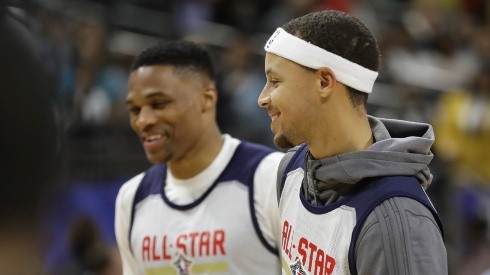 Russell Westbrook y Stephen Curry.