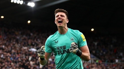 Nick Pope with Newcastle in the Carabao Cup