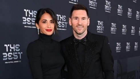 Antonela Roccuzzo junto a Lionel Messi.