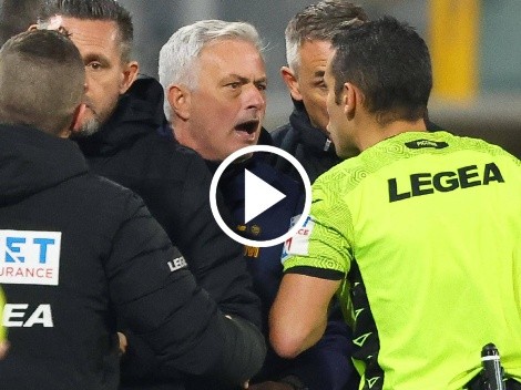 Perdió el control: Mourinho expulsado en el partido contra Cremonese