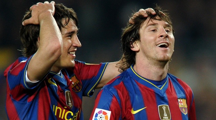 Bojan Krkic and Lionel Messi. (Jasper Juinen/Getty Images)