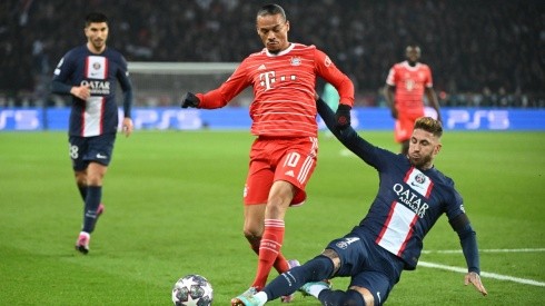 Leroy Sané, en el partido de ida entre Bayern Múnich y PSG.