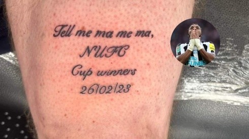 Hincha de Newcastle se hizo este tatuaje y se volvió viral.