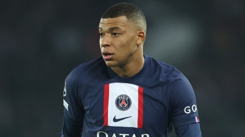 Kylian Mbappe at PSG vs Bayern in the Champions League