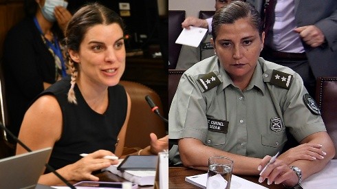 Maite Orsini y la general de Carabineros, Karina Soza.