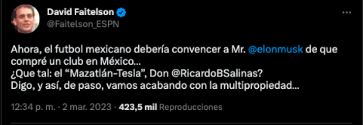 Propuesta de Faitelson | Twitter