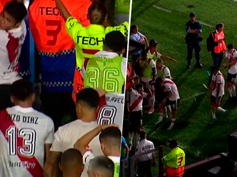 VIDEO | Repudiable: la agresión de un hincha de Lanús a Enzo Díaz en el caldeado final del partido