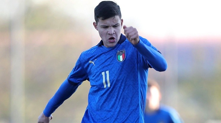 Valentin Carboni for Italy U17. (Gabriele Maltinti/Getty Images)