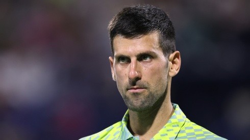 Novak Djokovic at the 2023 Dubai tournament