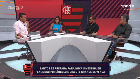 Foto: (Reprodução/SporTV) - Alline Calandrini cometeu um deslize ao falar sobre o clássico entre Vasco e Flamengo