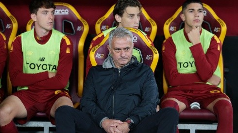 José Mourinho en dirección de la Roma.