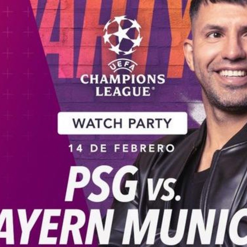 Cómo y dónde ver el Watch Party del Kun Aguero en Bayern vs PSG