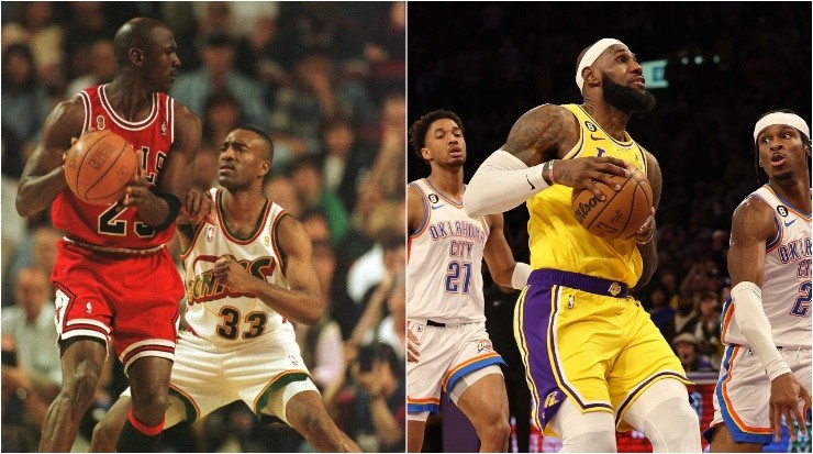 Jordan y LeBron, ante la misma franquicia. (Getty Images)