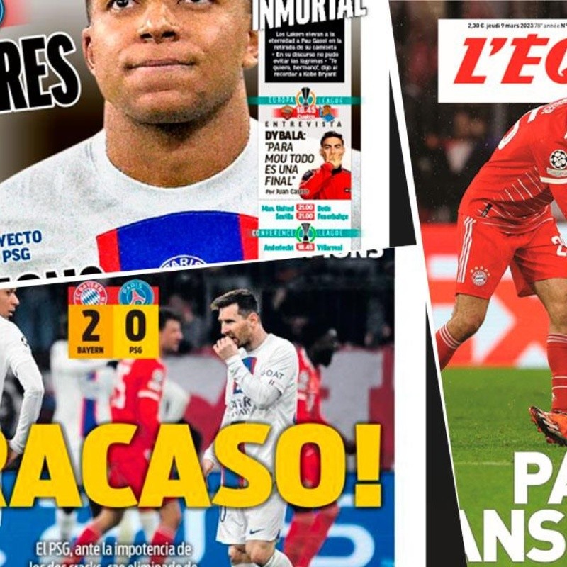 Duros y contundentes: portadas de los diarios por eliminación de PSG