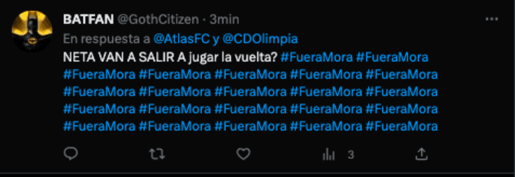 Publicaciones contra Benjamín Mora | Twitter