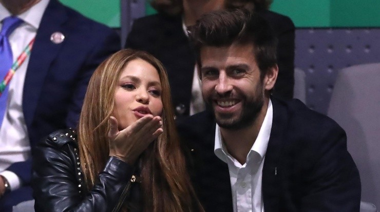 Shakira y Piqué, durante un partido de Copa Davis (Getty)