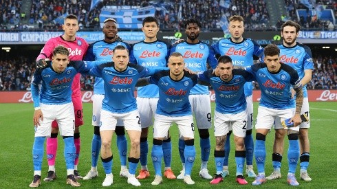 Formación de Napoli ante Atalanta.