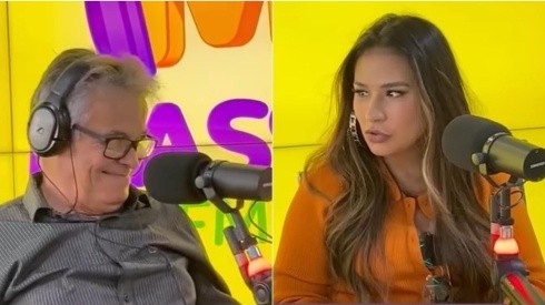 Radialista cochila durante entrevista com Simone Mendes e cantora reage: "Dormiu!". Imagens: Reprodução perfil Rádio Massa no Instagram.