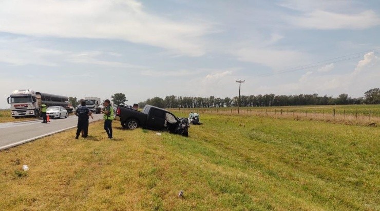 Así quedaron los vehículos tras el impacto.
