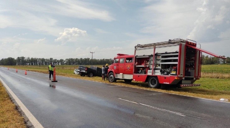 El accidente de Michael Díaz. (Foto: Bragado Informa)