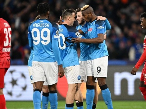 Napoli también es sólido en Champions: goleada sobre Frankfurt y a cuartos