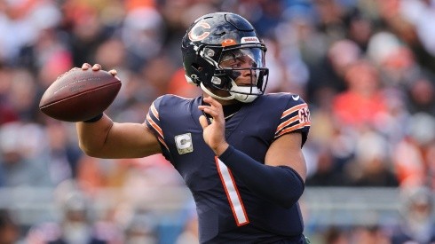 Justin Fields quarterback of the Chicago Bears