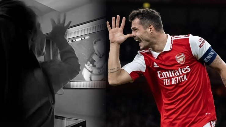 Nos enamoró a todos: Xhaka convirtió el primero del Arsenal y así lo celebró su hija a la distancia