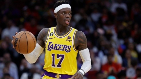 Dennis Schroder #17 of the Los Angeles Lakers