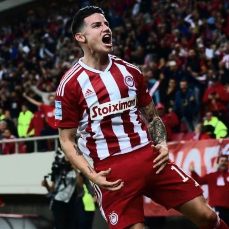 Revelan la escandalosa cifra que gana James Rodríguez en Olympiacos