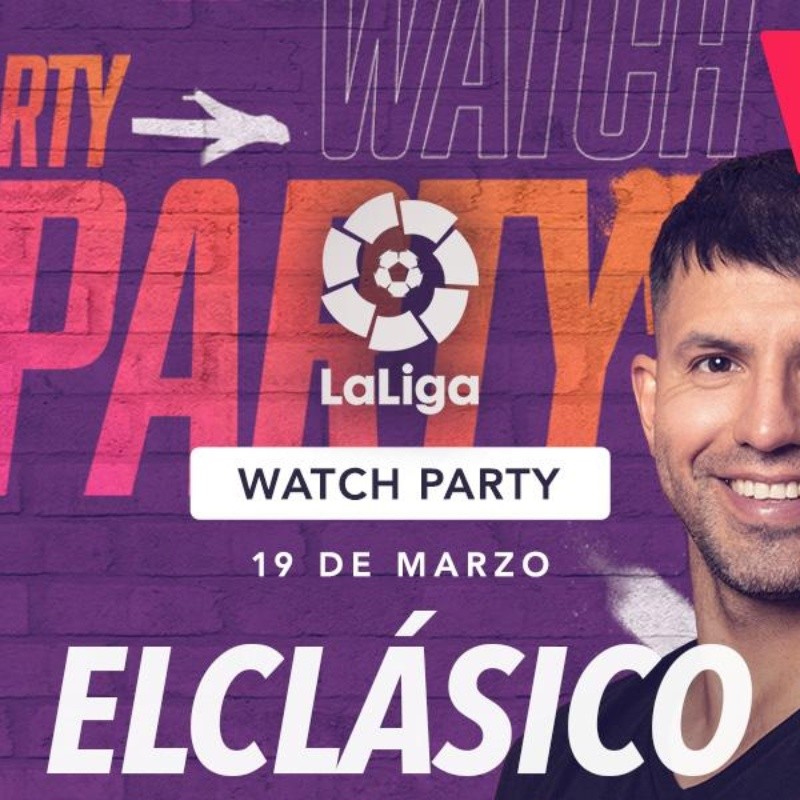 ¿Cómo ver el Watch Party del Kun Agüero de "El Clásico" entre Barcelona y Real Madrid?