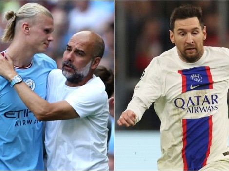 Pep Guardiola pokes fun at story of Erling Haaland surpassing Lionel Messi's record-setting performances