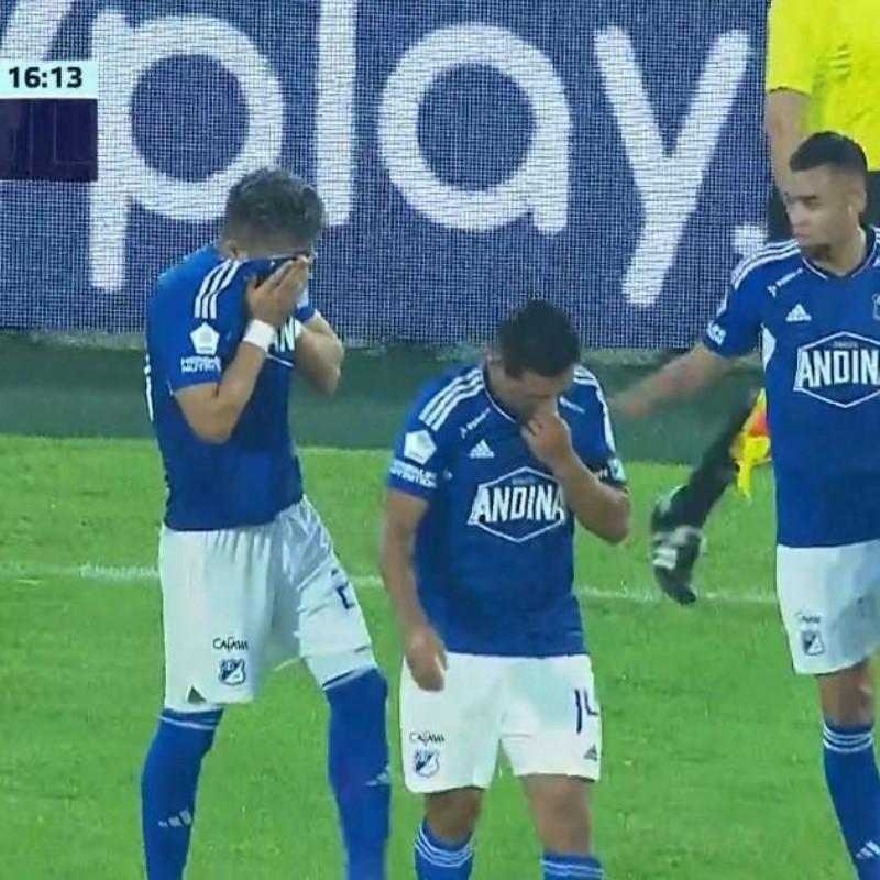 Conmovedor llanto de Fernando Uribe, que marcó el segundo gol de Millonarios