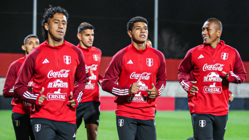 Perú entrena en la Ciudad Deportiva del Atlético de Madrid.