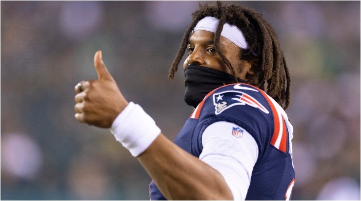Cam Newton en su etapa en Patriots. (Getty Images)