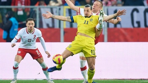 Ibrahimovic en partido con Suecia.