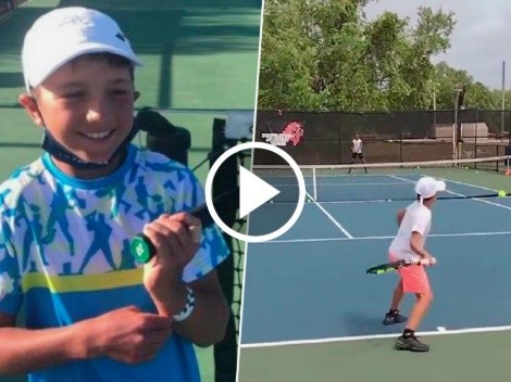 VIDEO | Tiene 12 años y juega al tenis como nunca habías visto